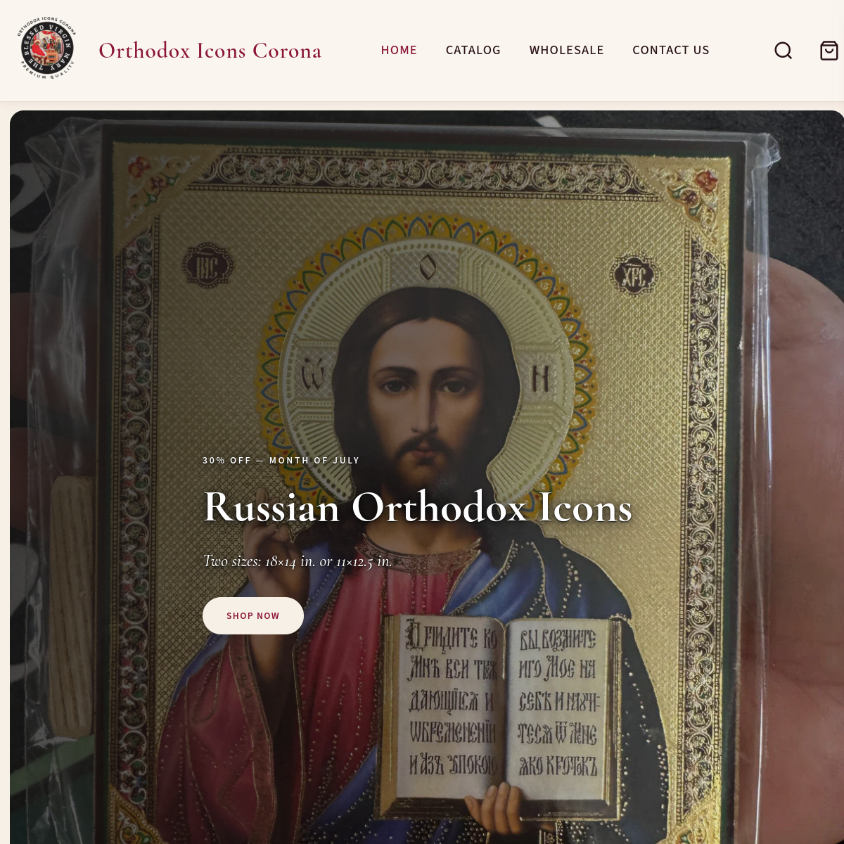 Orthodox Icons Corona storefront